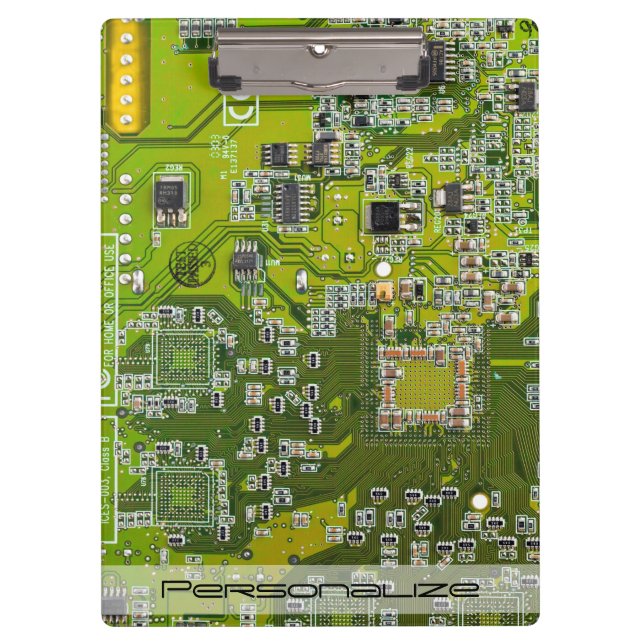 Custom Light Green PCB Circuit Board for IT Pros Clipboard (Front)