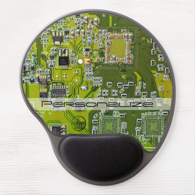 Custom Light Green PCB Circuit Board for IT Pros Gel Mouse Pad (Front)