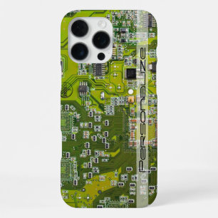 Custom Light Green PCB Circuit Board for IT Pros iPhone 16 Pro Max Case