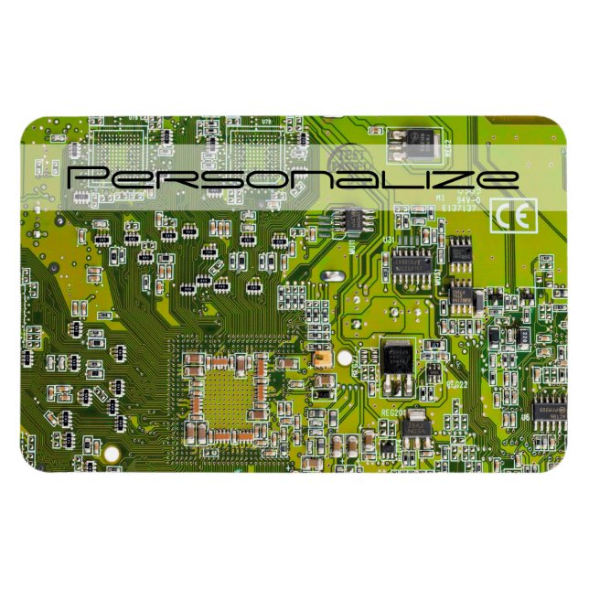 Custom Light Green PCB Circuit Board for IT Pros Magnet (Horizontal)