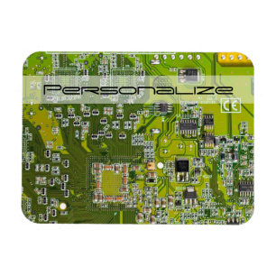 Custom Light Green PCB Circuit Board for IT Pros Magnet