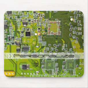 Custom Light Green PCB Circuit Board for IT Pros Mouse Pad