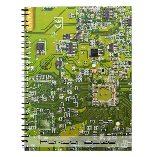 Custom Light Green PCB Circuit Board for IT Pros Notebook (Front)