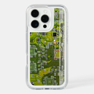 Custom Light Green PCB Circuit Board for IT Pros iPhone 16 Pro Case