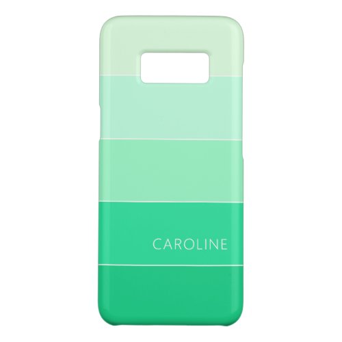 Custom Light Jade Green White Stripes Art Pattern Case_Mate Samsung Galaxy S8 Case