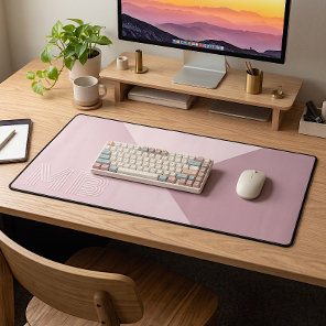 Custom Light Lavender Dusty Rose Mauve Blush Pink Desk Mat