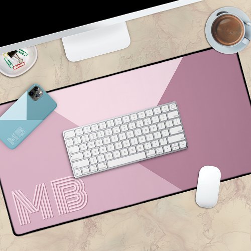 Custom Light Mauve Taupe Dusty Rose Blush Pink Desk Mat