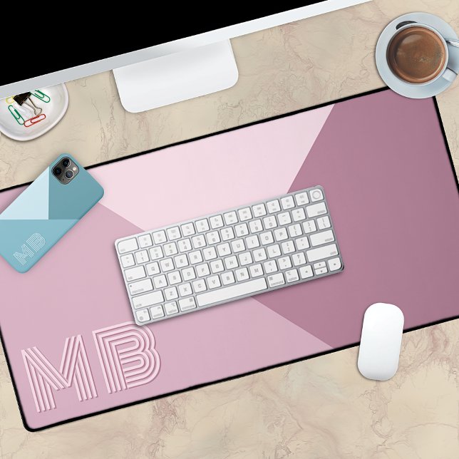Custom Light Mauve Taupe Dusty Rose Blush Pink Desk Mat (Creator Uploaded)