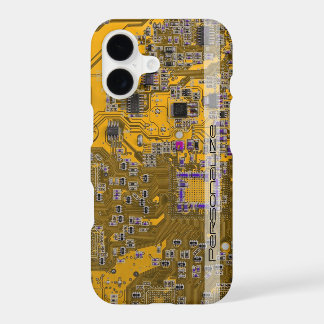 Custom Light Orange PCB Circuit Board for IT Pros iPhone 17 Case