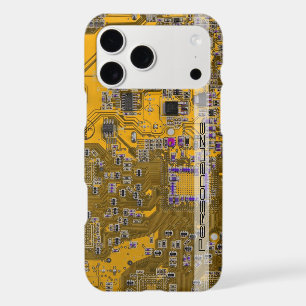 Custom Light Orange PCB Circuit Board for IT Pros iPhone 17 Pro Max Case