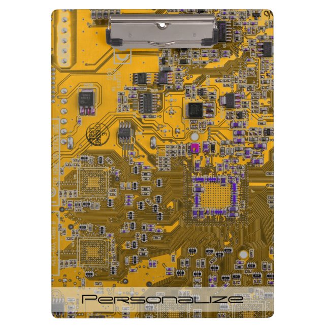 Custom Light Orange PCB Circuit Board for IT Pros Clipboard (Front)
