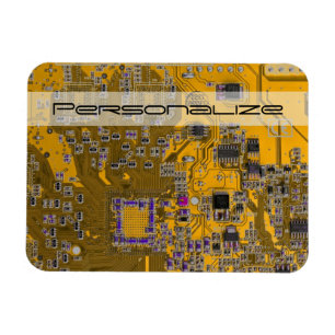 Custom Light Orange PCB Circuit Board for IT Pros Magnet