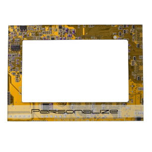 Custom Light Orange PCB Circuit Board for IT Pros Magnetic Frame