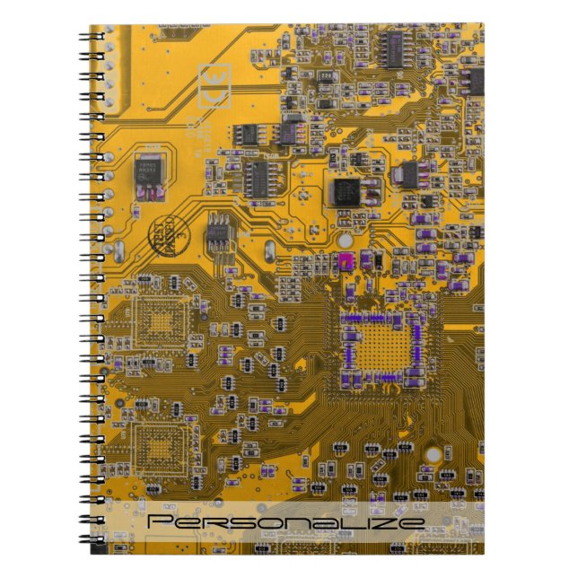 Custom Light Orange PCB Circuit Board for IT Pros Notebook (Front)