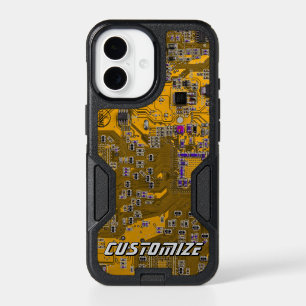Custom Light Orange PCB Circuit Board for IT Pros iPhone 17 Case