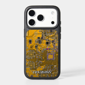 Custom Light Orange PCB Circuit Board for IT Pros iPhone 17 Pro Case