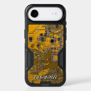 Custom Light Orange PCB Circuit Board for IT Pros iPhone 17 Air Case