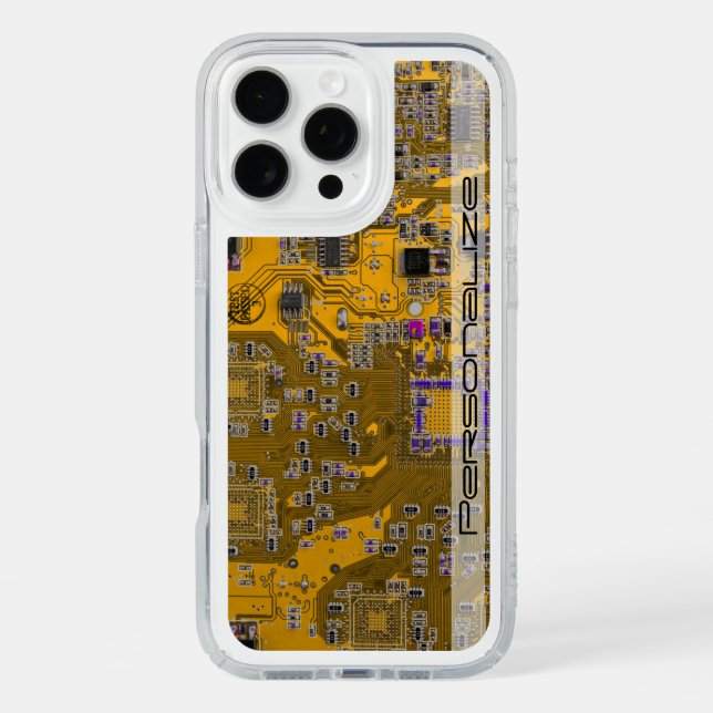 Custom Light Orange PCB Circuit Board for IT Pros Speck iPhone Case (Front)