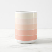 Custom Light Peach Coral Orange Stripes Pattern Coffee Mug (Center)