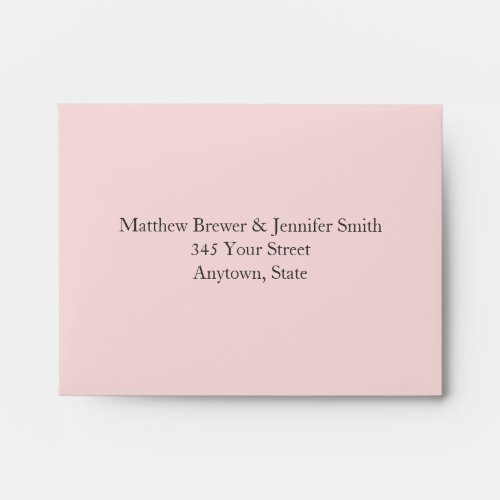 Custom Light Pink Envelope with Address