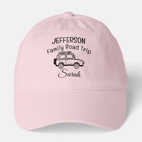 Custom Light Pink Family Road Trip Classic Dad Hat