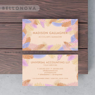 Custom Light Pink Frizzle Aesthetic Professional Business Card