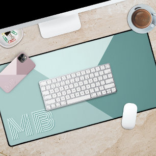 Custom Light Seafoam Mint Teal Jade Green Desk Mat
