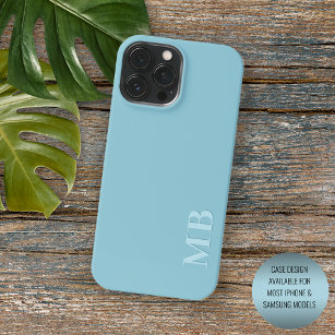 Custom Light Soft Turquoise Blue Colored Case-Mate iPhone 14 Pro Max Case