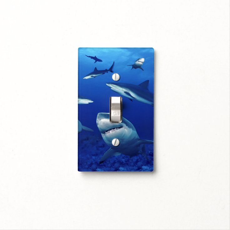 Custom Light Switch CoverSharks Zazzle