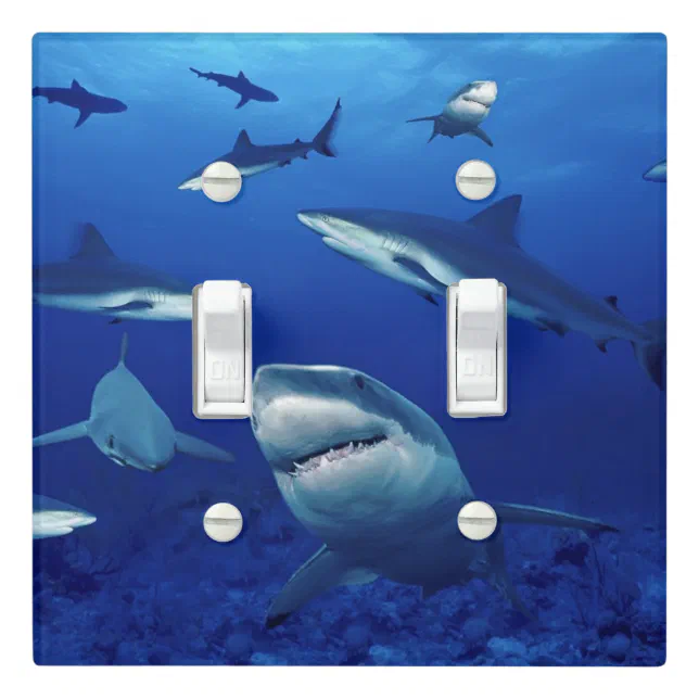 Custom Light Switch CoverSharks Zazzle