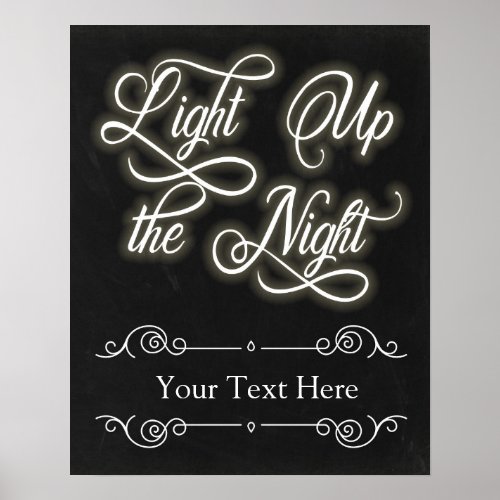 Custom Light Up the Night Sign _ Add Your Own Text