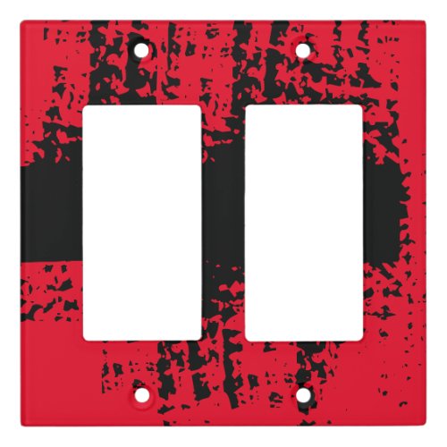 Custom Light Wall Switch Cover Black and Red