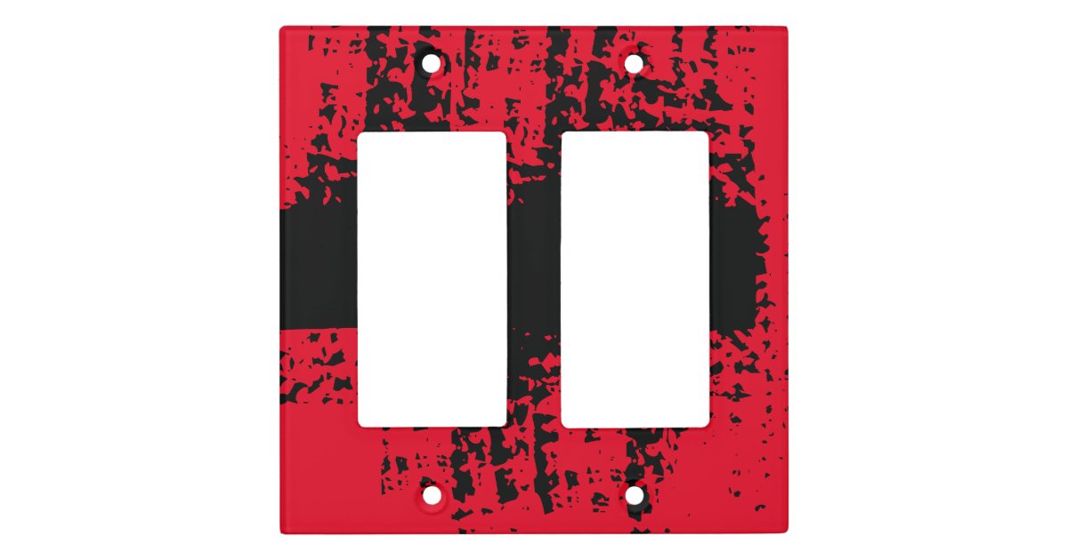 Custom Light Wall Switch Cover Black and Red Zazzle