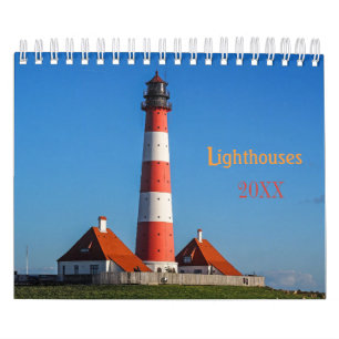 Custom Lighthouse Calendar Editable Year Text