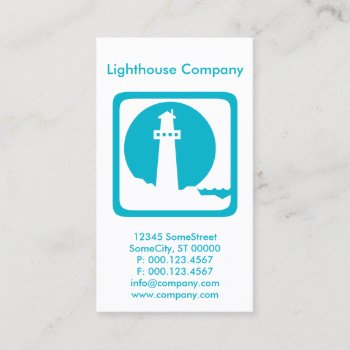 Custom Lighthouse Company Business Card by identica at Zazzle