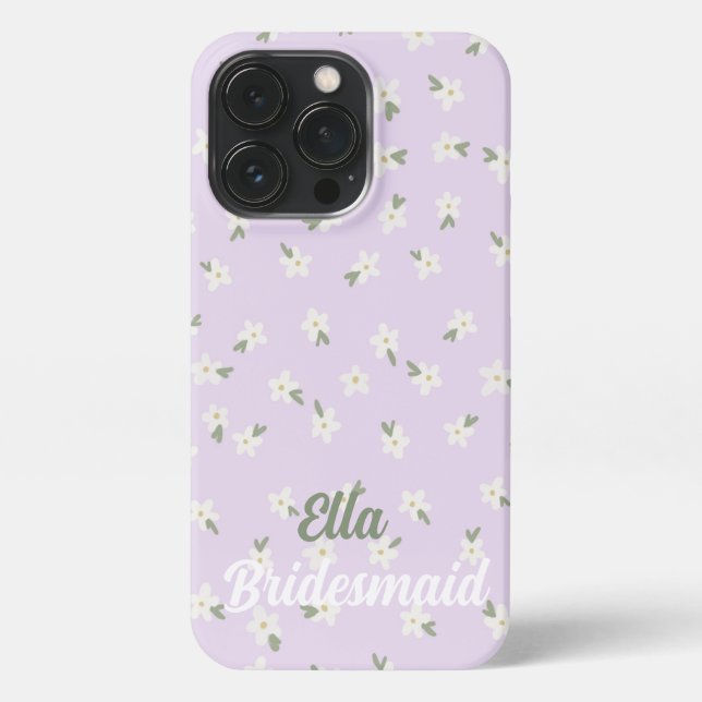 Custom lilac floral phone case (Back)