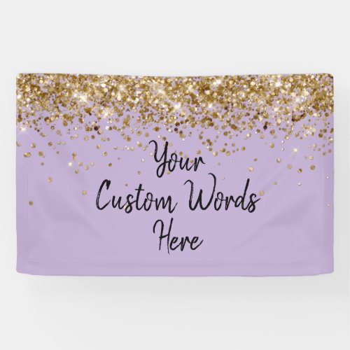 Custom Lilac Purple Gold Birthday Party Photo Prop