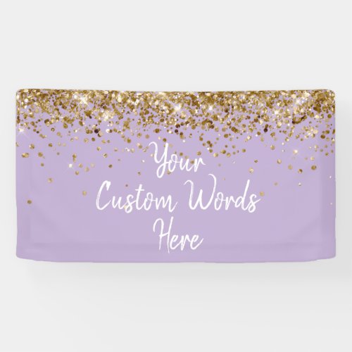 Custom Lilac Purple Gold Birthday Party Photo Prop