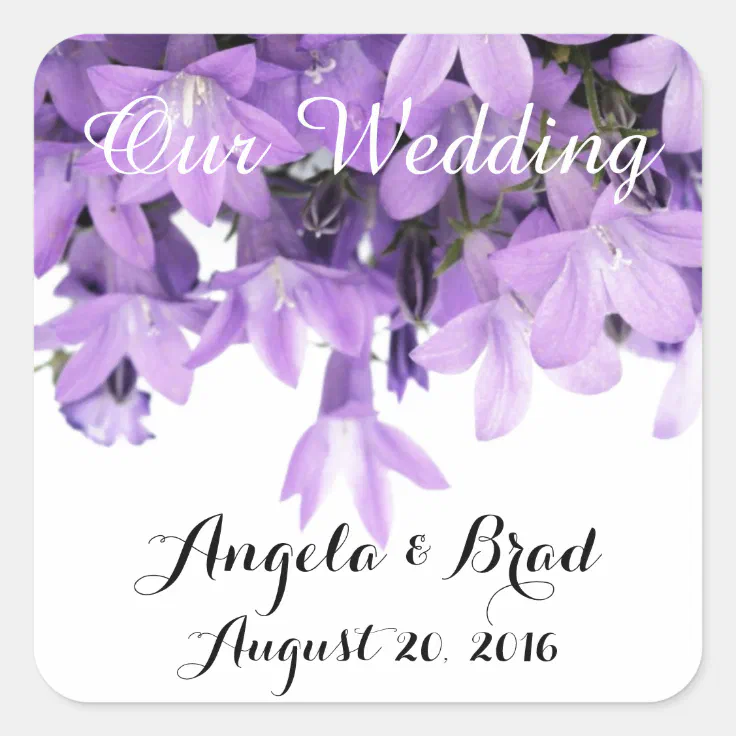 Custom Lilac Wedding Envelope Seal Stickers Zazzle