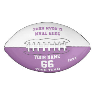 Custom liliac Football with Name, Number, Team