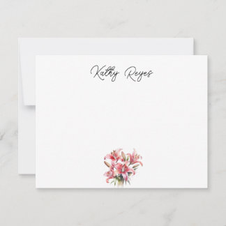 Custom Lily Note Card
