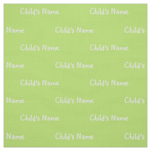 Custom Lime Green Fabric with Name HAMbyWG