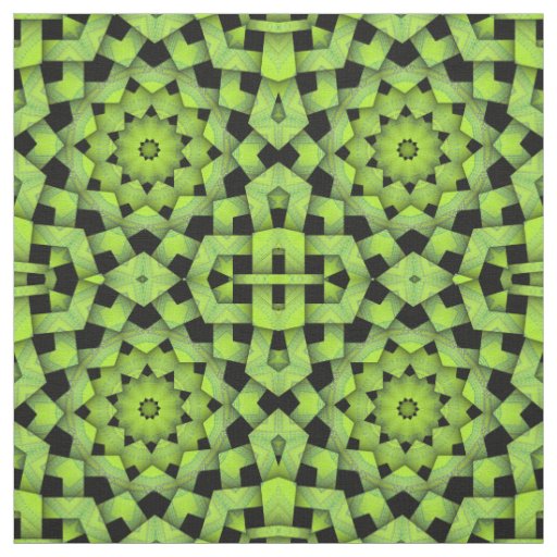 Custom Lime Green Graphic Weave Fabric Pattern