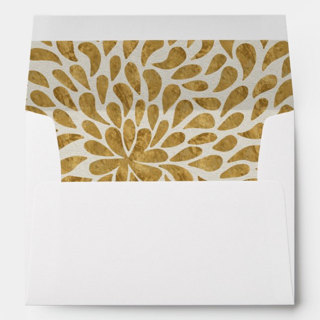 Custom Lined Envelopes With Gold color Lining (Back (Bottom))