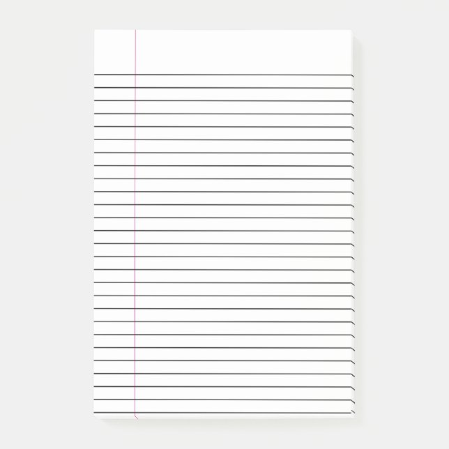 Custom Lined Notebook Paper Sticky Notes (Front)