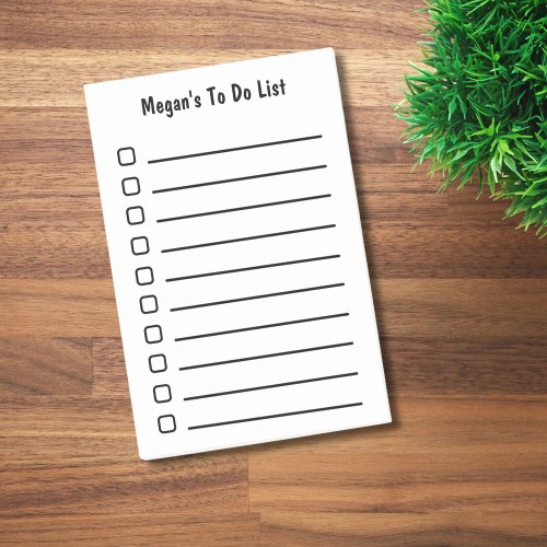 Custom Lined To Do List Minimalist Post_it Notes
