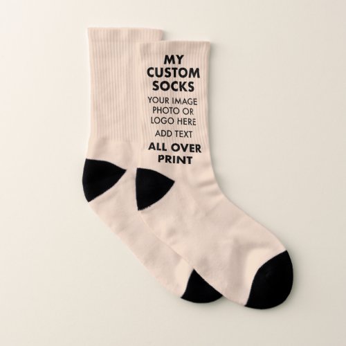 Custom LINEN BROWN All Over Print Mens Socks