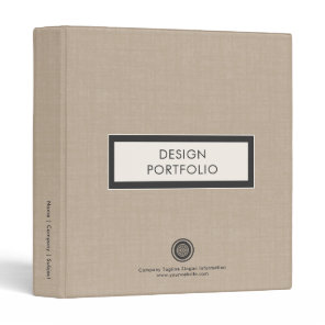 Custom Linen Design Portfolio Book 3 Ring Binder