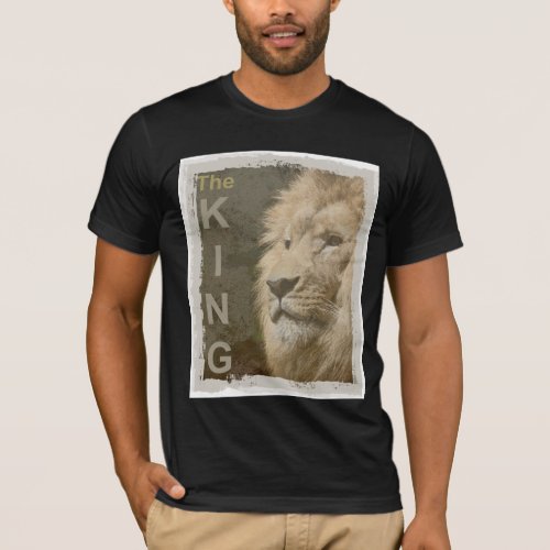 Custom Lion Elegant Modern Black Colour Template T_Shirt