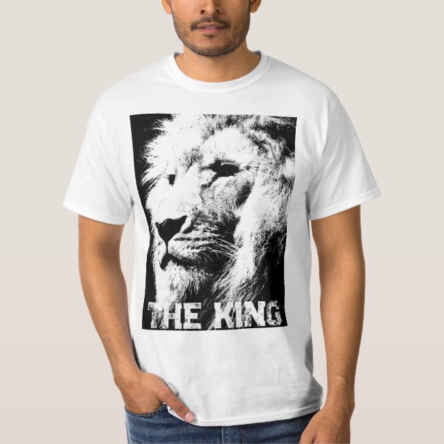Custom Lion Face Template Mens Elegant Modern T-Shirt (Front)